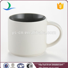 YSm0021 Color interior al por mayor fuera de la taza de cerámica blanca 15oz para la promoción